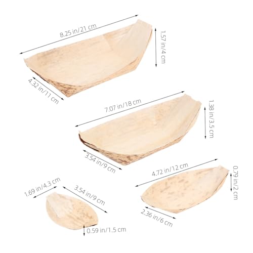 Platos desechables con forma de bote para sushi 40pcs miniatura 2