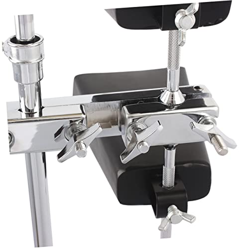 Soporte Abrazadera de Extensión para Cowbell de Bombo Totority, para Cowbell, Bloque de Jam y Instrumentos de Percusión, Material de Alta Dureza, Fácil de Instalar, Hardware Versátil para Batería miniatura 7