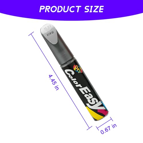 KHGUZ 2PCS Touch Up Paint for Cars, Quick and Easy Vehicle Scratch Repair Paint Fill Pen, Effective Automotive Rim Scratch Removing Gloss Accessories, Universal for SUV, Truck, RV（Silver） - Thumbnail 2