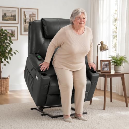Image of MCombo Power Lift Recliner Chair for Elderly, Heat and Massage R7042
