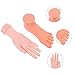 Beaupretty Manicure Practice Left Hand and Foot Model with Bendable Fingers Lightweight Fake Nail Art Trainer for Salon and Beginner Use 8.85 Inch