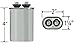 PowerWell 12.5 MFD uf 370 or 440 Volt Fan Motor Run Oval Capacitor PW-12.5/440 Condenser for Air Handler Straight Cool or Heat Pump Air Conditioner