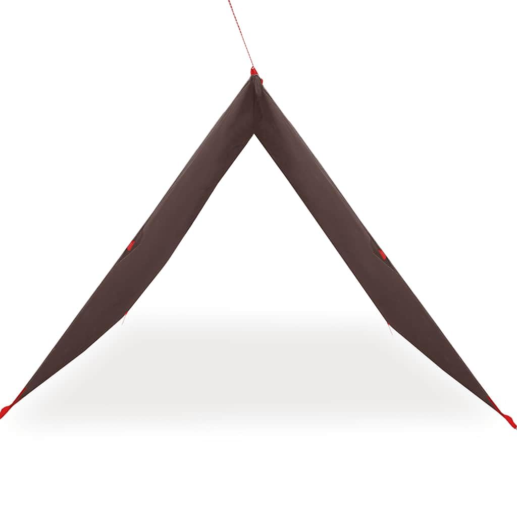 Telo da campeggio impermeabile marrone 366 x 306 cm in taffetà PU, pieghevole e leggero con occhielli per tappeti, ideale per escursioni e trekking