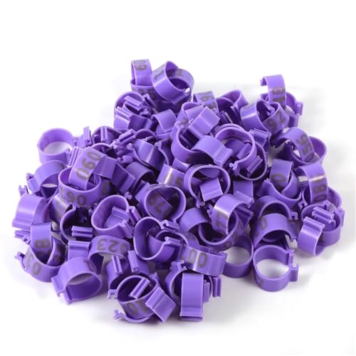 Anillos para patas de pollo de 16 mm para identificación de aves y control de camadas