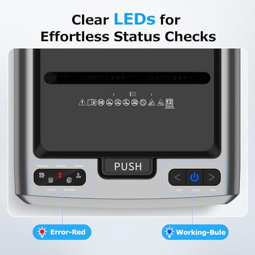 BONSEN 300-Sheet Auto Feed Paper Shredder, 60 Minutes Non-Stop Commercial Grade Heavy Duty Shredders for Office, 8.1 Gallon Micro Cut Document Shredder, P-4 Security Level,58dB Super Quiet (S3113)