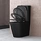 doporro Design Stand WC spülrandlos inkl. Softclose Absenkautomatik 36x63x82cm Stand-Toilette Schwarz 108T