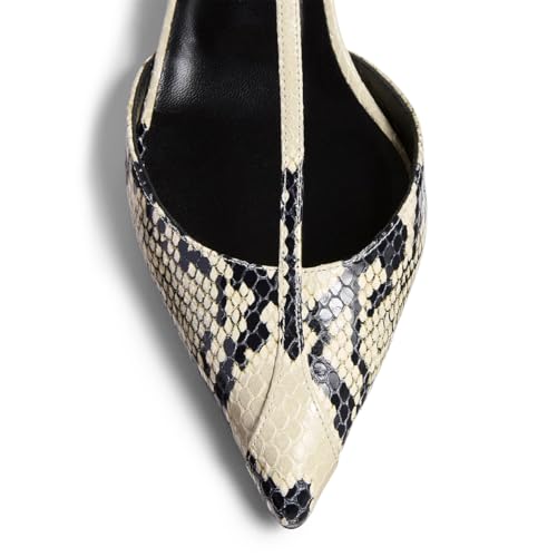 FOWT Women Pointed Toe T-Strap Pumps Ankle Wrap Buckled Kitten Low Heel Sandals Fashion Party Office Shoes Size 4-16 US4