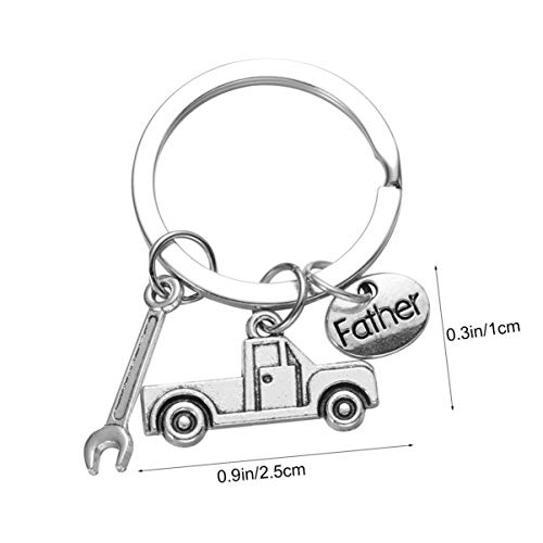 ABOOFAN Chaveiro para o dia dos pais Chaveiro para presente com chave de memória de pai com etiqueta