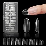 Fake Nail Tips Oval 240pcs, Acrylic Nails Full Cover Press on Nails for DIY Nail Art,Nail tips with