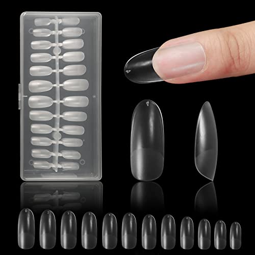Fake Nail Tips Oval 240Pcs, Acrylic Nails Full Cover Press On Nails For Diy Nail Art,Nail Tips With 10 Sizes Of Markings（Oval） #TOP6