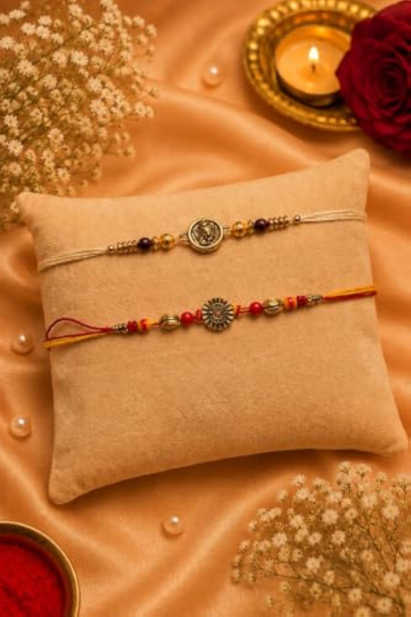 Ganesh & Om Designer Rakhi Combo Set of 2