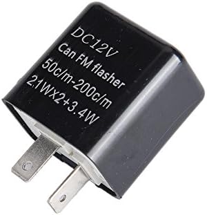 2 Pin Flasher Relay 12V Flash Adjustable Compatible LED Electronic fix CAR Motorcycle Turn Signal & Hazard Warn Hyper Flash Relay, Direct Replacement