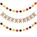 Produktbild Glücklicher Herbst Kürbis Sackleinen Banner mit 2 Stück Ahorn Blätter Girlande Banner für Thanksgiving Herbst Party Dekorationen