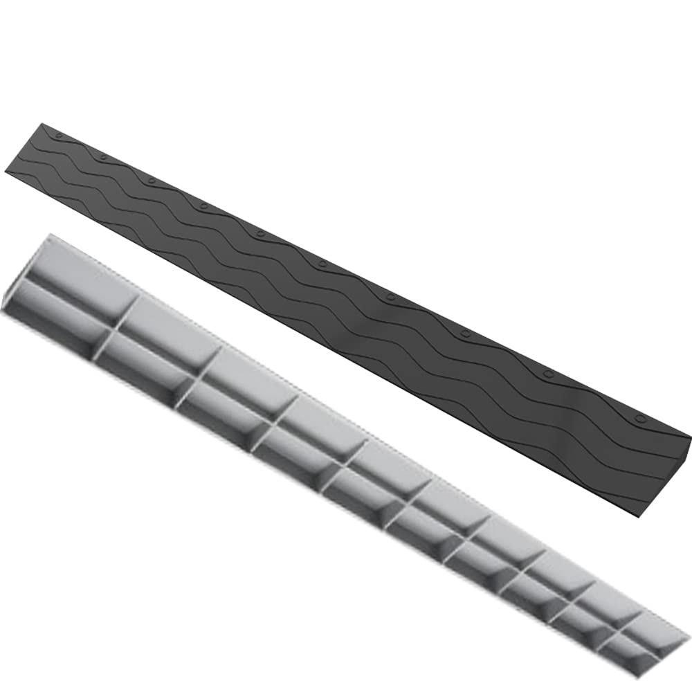 ILOOXI Rampa de umbral para silla de ruedas de 1 a 10 cm de altura, Rampa de acceso de 100 cm de ancho, Rampa de borde de goma, superficie texturizada antideslizante, para
