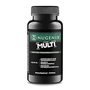 Nugenix Multivitamin for Men, Multivitamin and Testosterone Support – 19 Vitamins and Minerals, Supports Free Testosterone, Balance Cortisol, Promotes Nitric Oxide Production, Blood Flow – 60 Tablets
