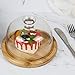 KVMORZE Glass Dessert Dome with Base, Mini Decorative Cake Tray with Glass Dome Cover, 5.9
