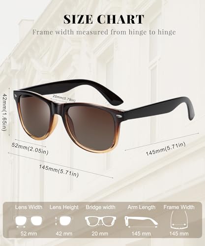 Sunglasses Womens Men Polarized UV400 Protection Trendy Classic Retro Square Mirrored Womens Sunglasses (3 Pack)4