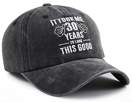 Image of It Took Me 30 Years to Look This Good Hat for Women Men, Funny Adjustable Embroidery 30th Birthday Baseball Cap