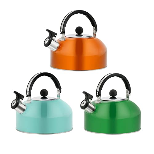 Jeonswod Kettle 3L/4L Stainless Steel Whistle Kettle Large Capacity Teapot Solid Color Kettle Kitchenware (Color : B, Size : As The Picture Shows) #TOP2