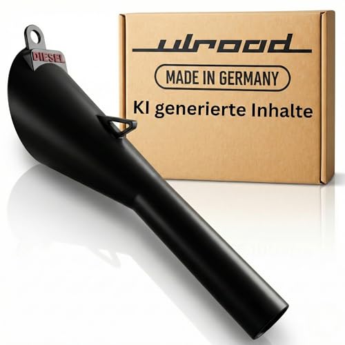 ULROAD Diesel Einfülltrichter MADE IN GERMANY Zum Betanken von DIESEL PKWs mit Cap-Less System/ohne Tankdeckel Fehlbetankungsschutz Adapter für Kanister/Flaschen