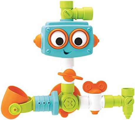Infantino 217025 Sensory Plug & Play Plumber Toy Exploration and Learning Cause and Effect 16 Piece Bath, Multicolour
