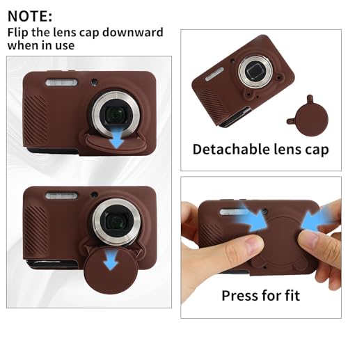 Funda de silicona para cámara Kodak PIXPRO FZ55 color café miniatura 4
