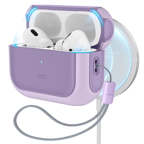 ESR AirPods Pro2 P[X AirPods Pro 2/1 (2023/2022/2019) MagSafe Ή(USB-C/LightningP[uΉ) ϏՌ nCubhی GA[|bYv 2 pJo[ 