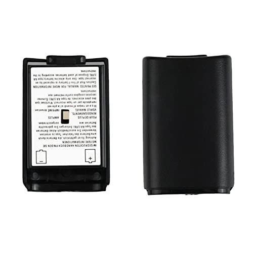 Image of LiXiongBao 2 Pack Battery Pack Cover for Xbox 360 Wireless Controller, Replacement Battery Pack Cover Shel Case Compatible for Xbox 360(Black)