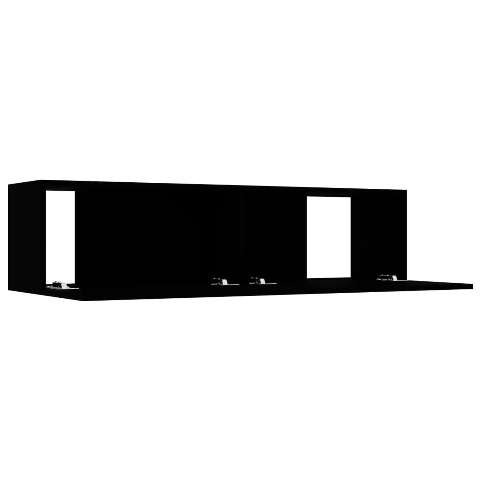 Rantry TV Schrank Schwarz 120x30x30cm Holzwerkstoff Entertainment Center Schrank TV Ständer HiFi-Schrank Stereoschrank TV-Einheit Wohnzimmer Möbel Home Indoor Storage Chest