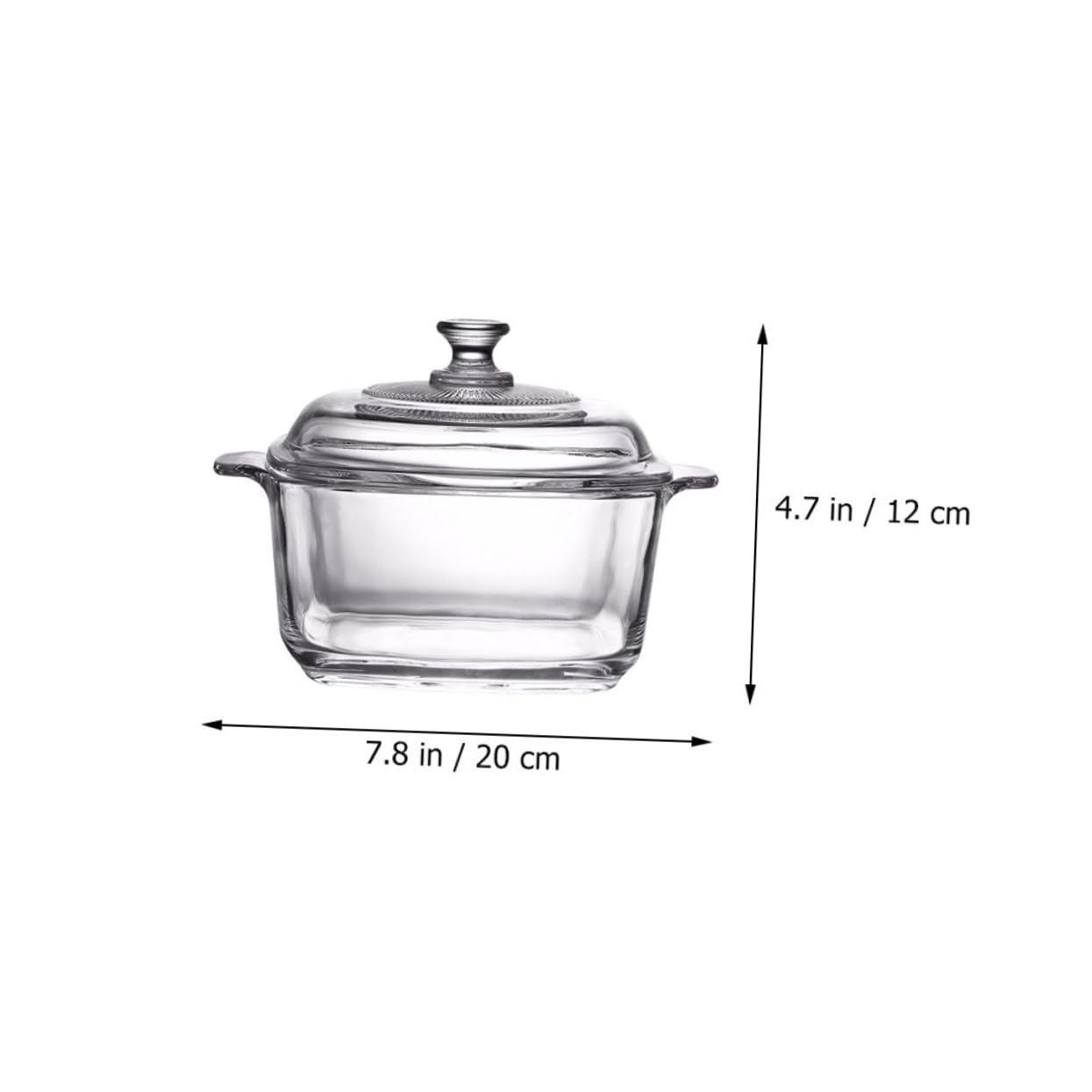 VILLCASE Rechteckige Dickwandige Transparente Glas schüssel mit Deckel Hitzebeständig Ofen Mikrowellengeeignet als Kühlschrank Suppenbehälter für Zuhause und Gastronomie