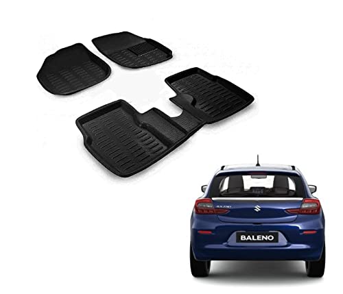Auto Addict Car 3D Mats Black for Maruti Suzuki Baleno/GLANZA/FRONX New 2022
