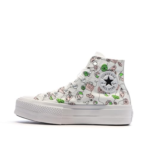 Baskets Converse blanches noires femme Lemonade semelle souple