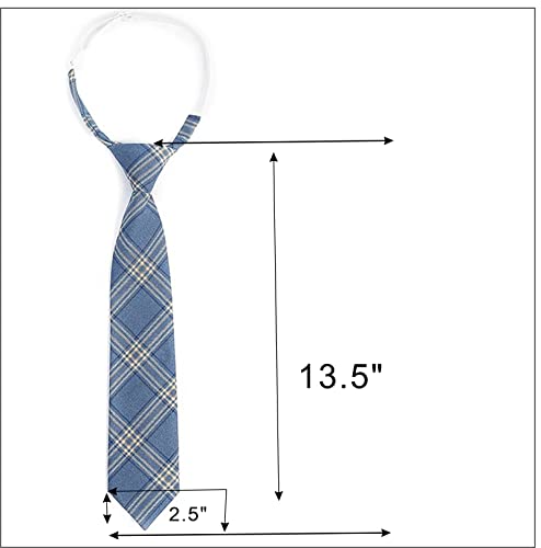 Uniform Adjustable Pre-Tied Zipper Ties For kids boys girls 8 pcs Gowns Neck Neckties School Men's Pretied Ties Set4