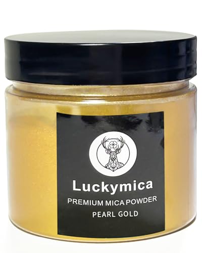 Luckymica Mica Powder for Epoxy Resin, Premium Pearlescent Pigment Powder for Resin Art, Dye, Nail Polish, Paint, Candle Making, Soap Making, Bath Bombs, DIY...