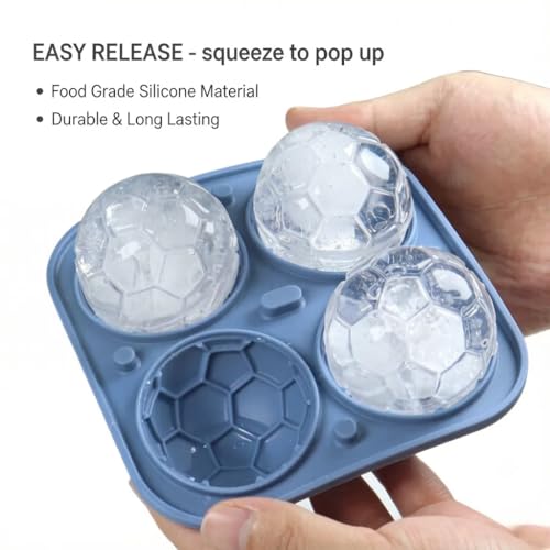 Molde de silicona para cubos de hielo balón de fútbol miniatura 5