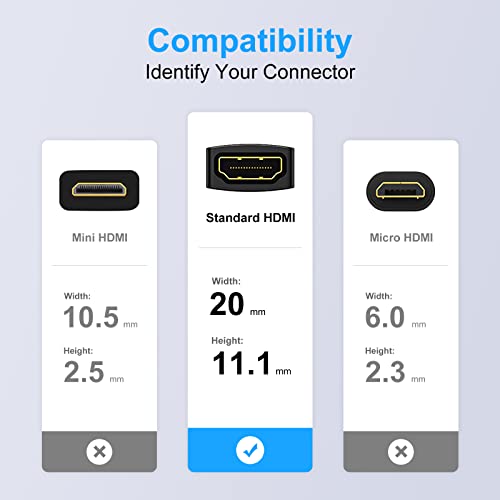 HDMI Coupler 8K macho a hembra para HDTV y PC miniatura 5