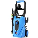 2000PSI Electric Pressure Washer 2.0GPM High Power Washer with 4 Nozzles and Soap Bottle, for Home, Cars, Fences, Patio (Blue)