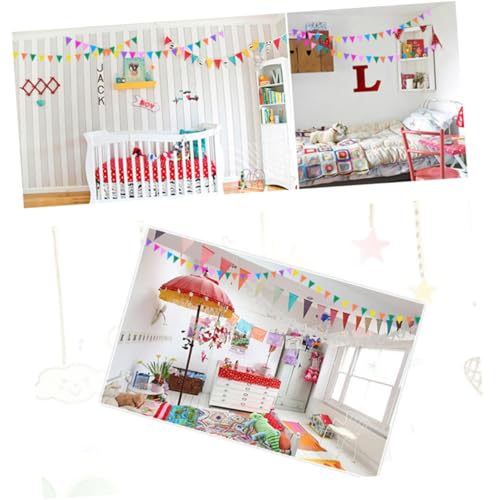 FELTECHELECTR Pennant Banners Flags Fall Party Decorations Boys and Girls Party Decorations Multi Garland