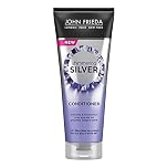 John Frieda Shimmering Silver Conditioner 250 ml, Toning Conditioner for Dull Grey or White Hair, Conditioner for Silver Hair with SilverGloss Technology
