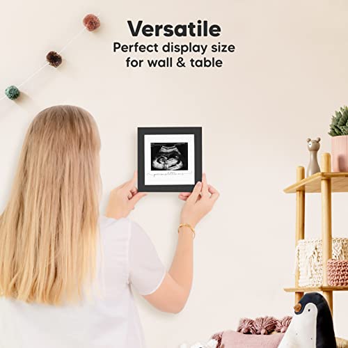 Baby Sonogram Picture Frame - Modern Ultrasound Frame For Mom To Be - Pregnancy Announcement Sonogram Photo Frames - Gender Reveal For Expecting Parents - First Time Dad Gifts (Onyx Black) #TOP4