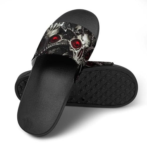 Metal Skull Death Thorns House Slippers for Women Men Personalized Shower Shoes Sandals Slides4