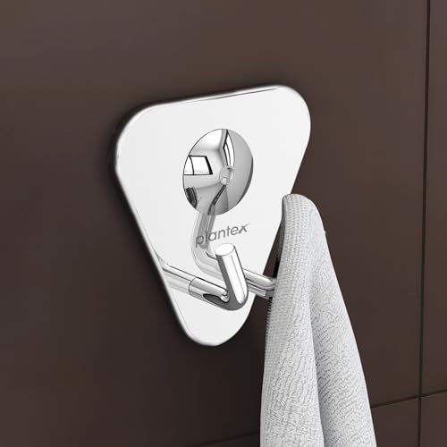 Image of Plantex Pyramid Stainless Steel Robe Hook for Bathroom /Cloth Stand /Towel Hanger /Bathroom Accessories (Chrome) - Pack of 1