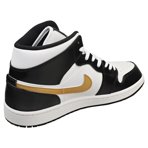 Nike Mens Jordan 1 Mid Black Gold Patent Leather (11.5 M US)2