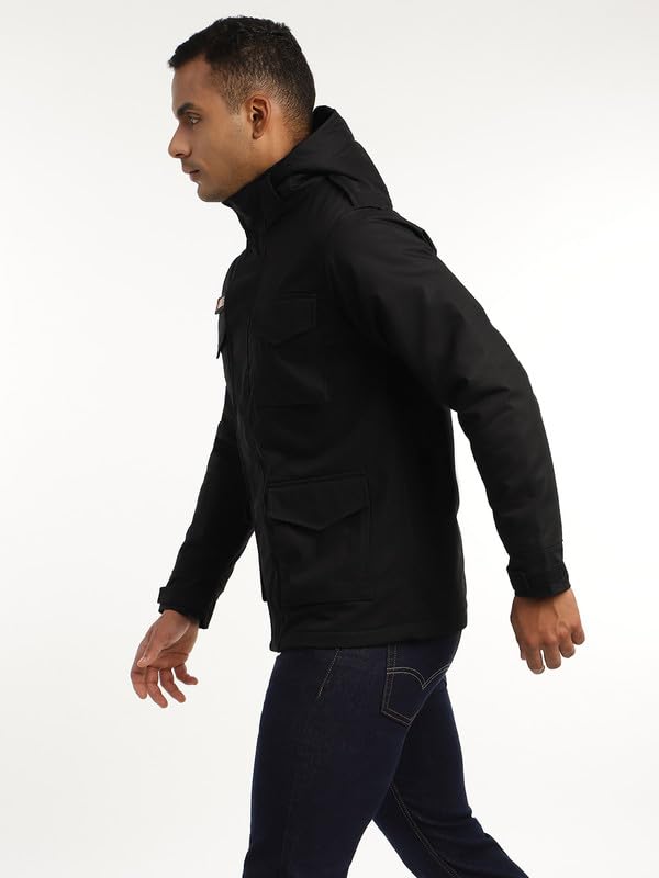 Image of MOUNTMILLER Men's Python M65 Ripstop Field Hooded Tactical Jacket | Water-Repellent, Multi-Pocket, Abrasion-Resistant - Perfect for Outdoor Activities, Hiking, and Trekking