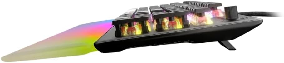 ROCCAT Vulcan II Max – Optical-Mechanical PC Gaming Keyboard with Customizable RGB Illuminated Keys and Palm Rest, Titan II Tactile Linear Switches, Aluminum Plate, 100M Keystroke Durability – Black