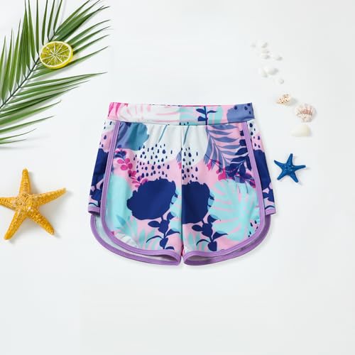 Image of DREAM BUS Toddler Girls One Piece Swimsuits with Boyshorts Little Girls Bathing Suit Summer Swimwear for 18M-6Y