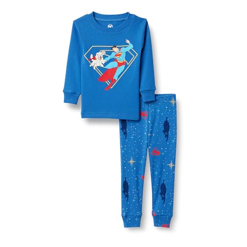 Amazon Essentials Harry Potter - DC Comics - Looney Tunes Conjuntos de pijama ajustado Niño, Superman Krypto, 5 años