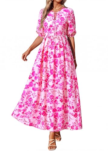 Image of KIRUNDO Maxi Dresses for Women 2026 3 /4 Sleeve Summer Dress