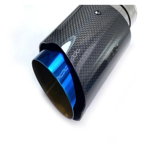 Tuyau d'échappement universel 83mm 114mm pour tuning voiture avec embout carbone brillant droit