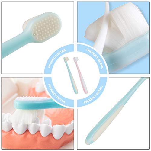 Toyvian 2Pcs Bebê Criança Escova de Dentes Infantil Formação Escova de Dentes Escova de Dentes de Ce